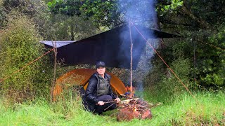 A Relaxing Rainy Camp in the New Zealand Mountains - with a roaring fire and the sound of rain
