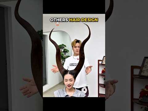Others Hair Design VS This Lady 🔥🤓🤯 #edit #troll #trollface #viral #shorts #trending