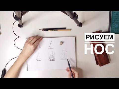 Обучающее видео как поэтапно в фотошопе рисовать нос