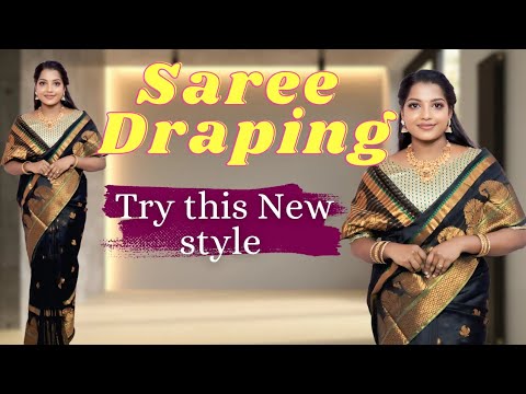 Perfect😍 saree draping/ try this Fashion style Draping  tutorial🥻 #trending #saree #tutorial