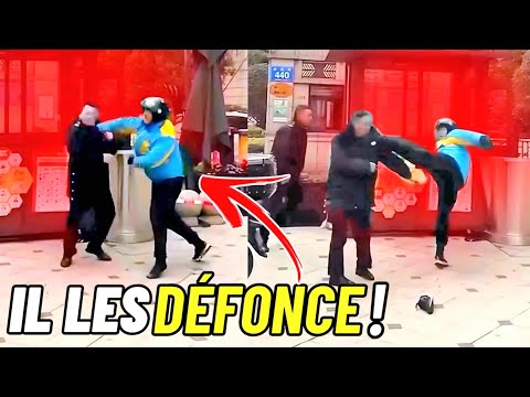 2 vs 1! IL S’EN PREND AU MAUVAIS MOTARD… 💀🤯