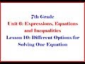 Solving Equations and Fractions