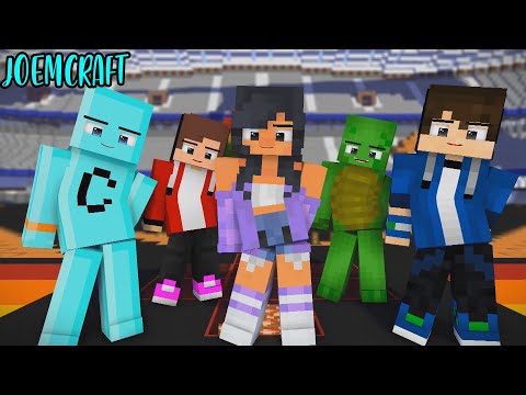 APHAMU YOUTUBERS FRIENDS | GOMY GOMY DANCE | CHICKEN WINGS MEME - Minecraft Animation