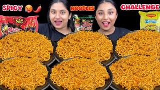 Eating Unlimited 2X Spicy 🥵🔥Noodles Challenge| Spiciest Mix Noodles Eating Challenge| Food Challenge