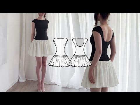How to Sew a BALLET Inspired DROP WAIST Mini Dress: Step-by-Step Tutorial + Giselle Sewing Pattern