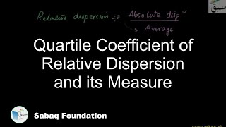 Quartile Coefficient of Relative Dispersion and its Measure