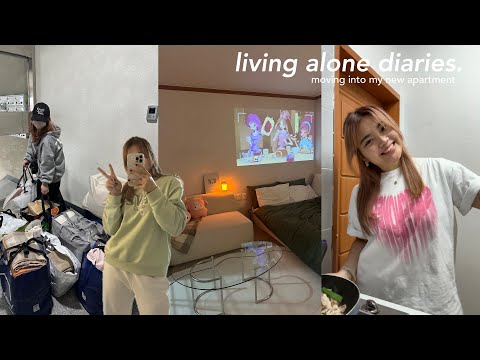 vlog ♡ moving into my new one room apartment 🏡🧸🍃 | filipina living alone in south korea 🇰🇷