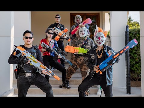 LTT Films : Silver Flash Warrior Nerf Guns Use Nerf Guns to Fight the Infamous Tiger Mask Boss!