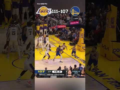 MERRY CHRISTMAS AUSTIN REAVES🔥Lakers vs Warriors wild ending 👀 #nba #austinreaves #lebronjames