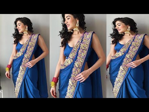 HOW TO DRAPE BORDER SAREE TO LOOK MORE SLIM AND TALL|BEGINNERS SAREE DRAPING TUTORIAL|STEP BY STEP