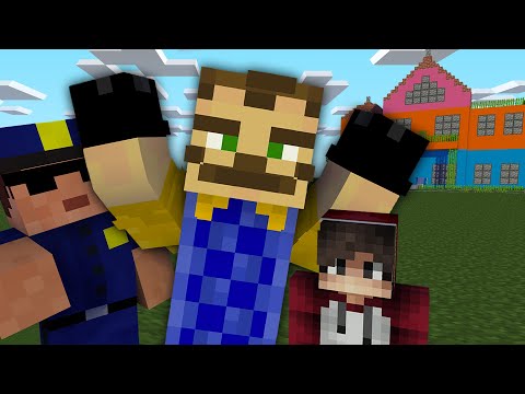 ÇOCUKLAR HELLO NEIGHBOR EVİNE GİRDİ - Minecraft