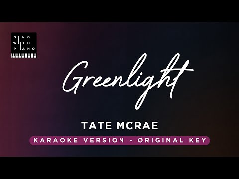 Greenlight – Tate McRae (Original Key Karaoke) – Piano Instrumental Cover with lyrics