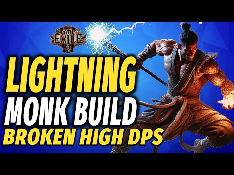 Path of Exile 2 OP HIGH DPS Monk Lightning Build is Broken - Best Leveling Up for Act 2-3