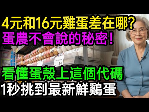 4元和16元雞蛋差在哪?蛋農不會說的秘密!內行人選蛋只看蛋殼上這個代碼!1秒判斷鷄蛋是否新鮮!#雞蛋 #土雞蛋 #洗選蛋 #人道飼養 #生活智慧