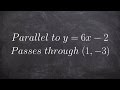 Writing Equations of Parallel Lines in Point-Slope Form