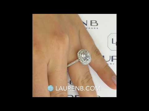 1.70 ct Cushion Diamond Halo Engagement Ring