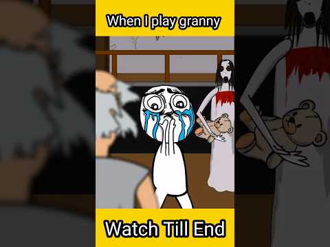 When I play Granny in Hindi Animation #granny #shorts