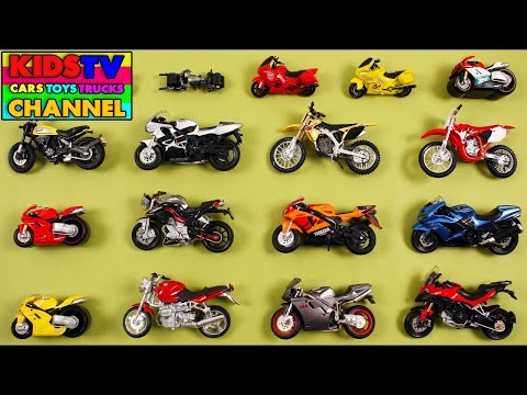 Lets Learn Colors Names in English with Motorbikes + More Fun Kids Videos