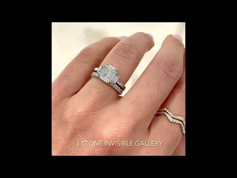 2 ct Emerald Cut Diamond Three-Stone Ring