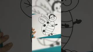 رسم دعسوقة كيوت للأطفال 🐞 #drawing #artforkids #art #artclass #preschool #drawing4kids