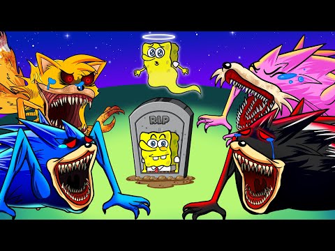 All Team Shin Sonic Tapes Family R.I.P SpongeBob... Please Wake Up | Sad Story