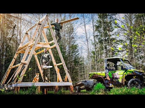 СТРОИМ НОВЫЙ ДОМ-ШАЛАШ В ЛЕСУ | ВОССТАНАВЛИВАЕМ СГОРЕВШУЮ ИЗБУ СВОИМИ РУКАМИ ЗАНОВО - ТАЕЖНЫЙ ДВОР