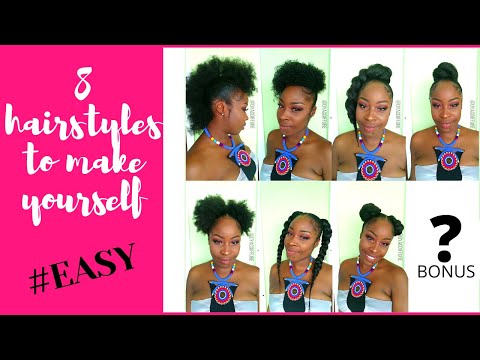 DIY ★ Do yourself 8 different hairstyles on your natural hair - By Dy'A