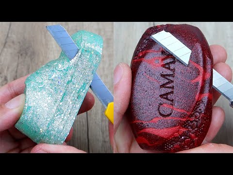 Relaxing Soap Cutting ASMR. Satisfying Soap and lipstick cutting. Corte de jabón - 990