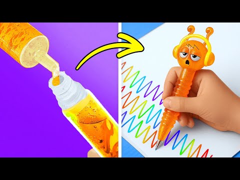 PLEITE VS. REICH KUNST-CHALLENGE || DIY-Ideen! Wie man in der Schule beliebt wird auf 123 GO! SCHOOL
