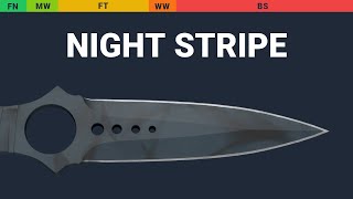 Skeleton Knife Night Stripe Wear Preview