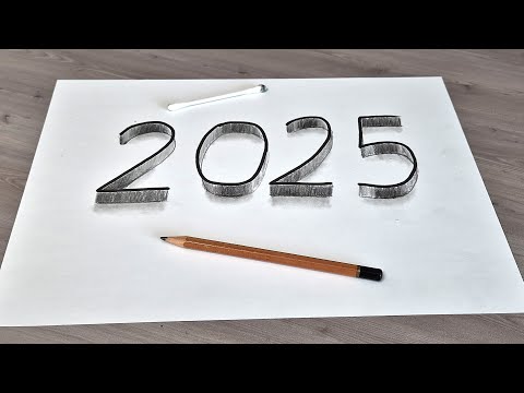 3d 2025 drawing on paper easy