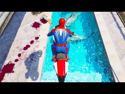 GTA 5 SPIDERMAN Ragdolls Motorcycle Fails 4k Compilation #3 (GTA 5 Fails, Funny Moments/Ragdolls)