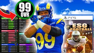 *BEST* AARON DONALD BUILD In ESG Football! OL/DL Build! 98 Finesse Move!
