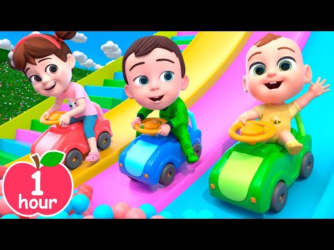 Rides & Slides Song +More Songs For Kids | Newborn Nursery Rhymes