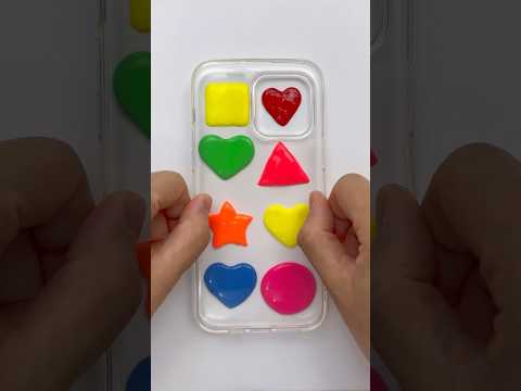 Rainbow shapes🌈❤️⭐️ #satisfyingart #rainbow #star #heart #iphone #art #satisfying #color #creative