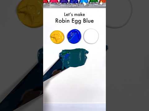 Robin Egg Blue Color Mixing #colormixing #paintmixing #oddlysatisfying #asmrart #tappingsounds