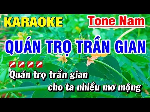 Karaoke Quán Trọ Trần Gian Tone Nam Nhạc Sống Beat Chuẩn | Hoài Phong Organ