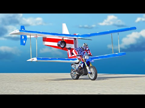 RC Motorcycle FLIGHT Experiments