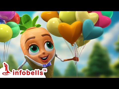 రంగు రంగుల బెలూన్ల పాట - Colourful Kids Balloons | Telugu Rhymes | Infobells #telugurhymes