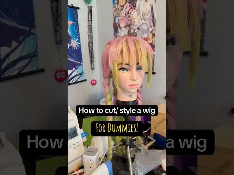 How to cut/style a wig for dummies!!#cosplay #wig #beginners #easy #tutorial #wigstyling #bangs #cut