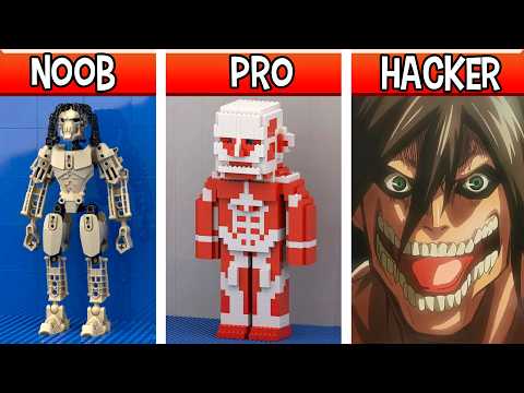 LEGO  ALL Characters in Attack on Titan  : Noob, Pro, HACKER! / (Attack on Titan the Movie 2024)