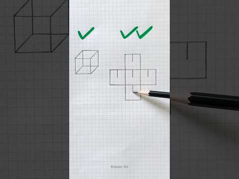 How to draw 3d cube🤔😱 #shorts #craft #art #drawing #crafts #satisfying