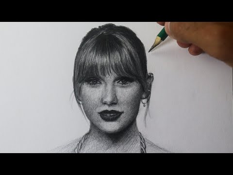 Como desenhar a Taylor Swift a mão livre PASSO A PASSO narrado