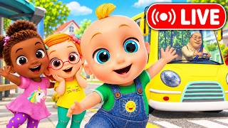🔴 LIVE | Die Räder vom Bus & A Ram Sam Sam 🚌 Kinderlieder zum Mitsingen | LooLoo Kids