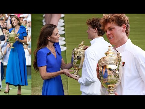 Princess Catherine Presents Trophy to Jannik Sinner after he ended Carlos Alcaraz's Wimbledon Reign