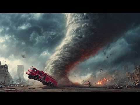 Filme de catástrofe natural! O furacão colossal arrasa tudo por onde passa | Completo Dublado