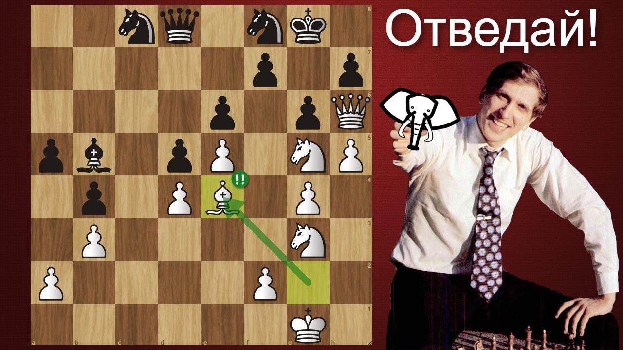 Блестящая комбинация ФИШЕРА Роберт Фишер - Оскар Панно Буэнос-Айрес 1970 Шахматы
