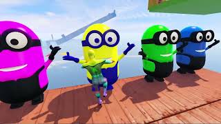 GTA 5 Epic Ragdolls RED SPIDERMAN VS RED MINION VS GREEN MINION (Euphoria Physics & Funny Fails)