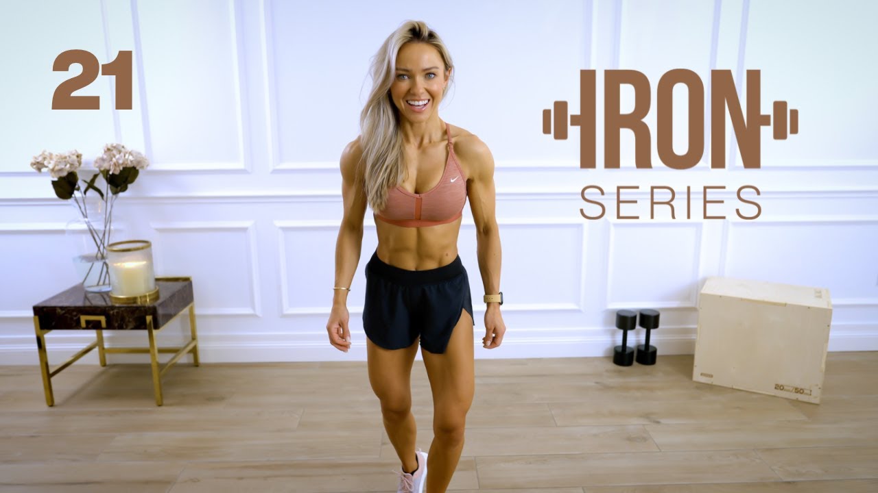 IRON Series 30 Min Dumbbell Leg Day Workout - Stepups - 21 - Caroline Girvan