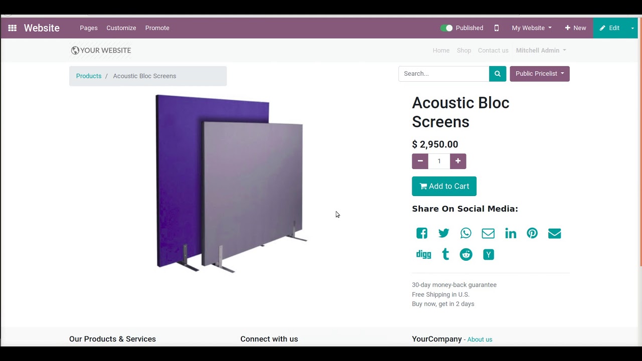 How to share #ECommerce Product on Social Network | Odoo Apps Features #odoo | 20.01.2021

E-Commerce product Social Network Odoo App is used to share eCommerce products on social networks like Facebook, Twitter, ...